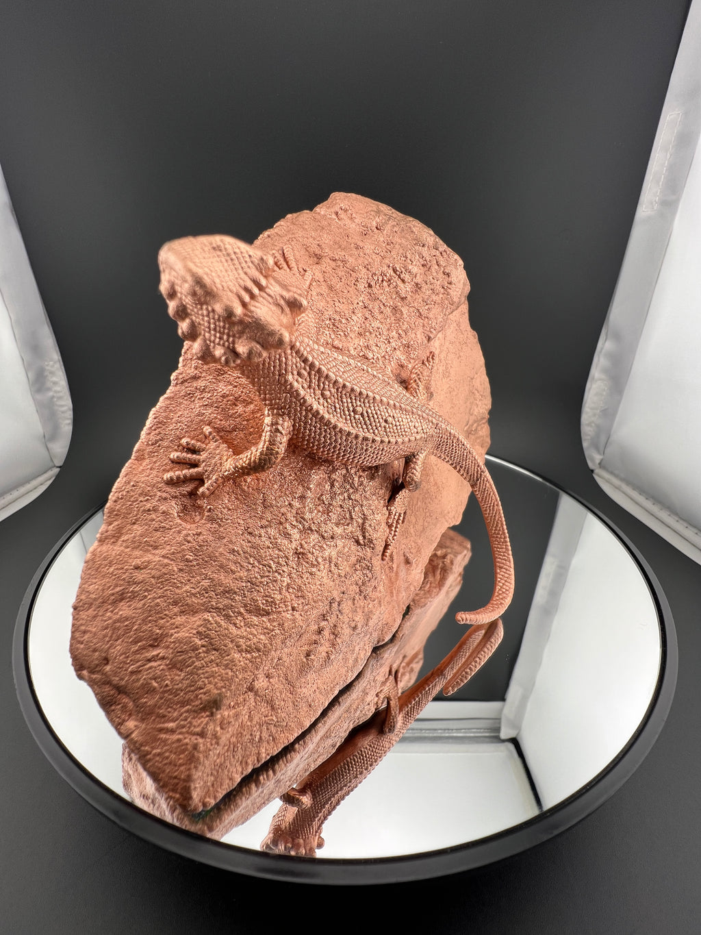 Lizard On Back of Pink Base Cute Agate (Discounted Small Damage)