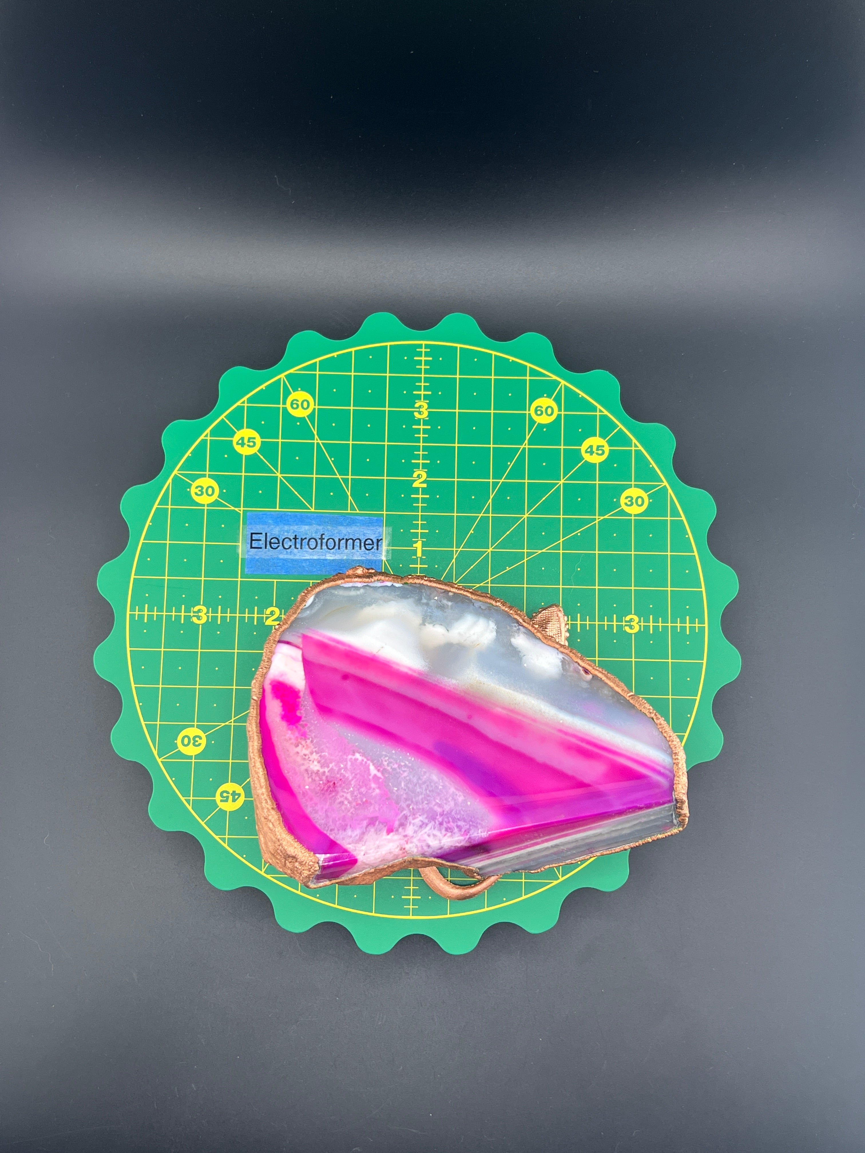 Lizard On Back of Pink Base Cute Agate (Discounted Small Damage)